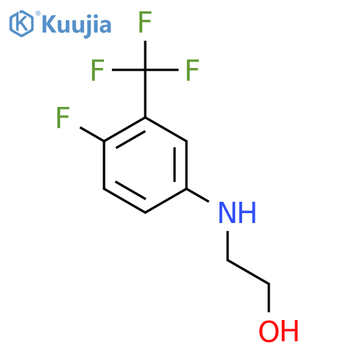 2-{4-fluoro-3-(trifluoromethyl)phenylamino}ethan-1-ol structure