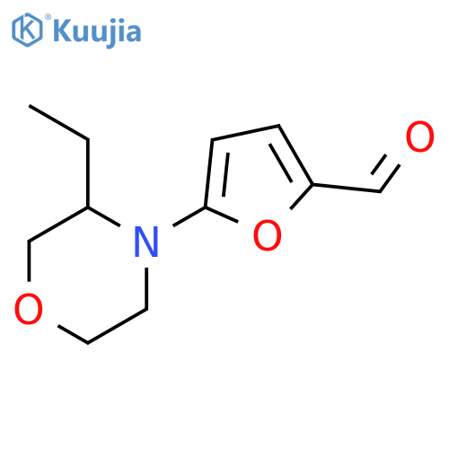 2-Furancarboxaldehyde, 5-(3-ethyl-4-morpholinyl)- structure