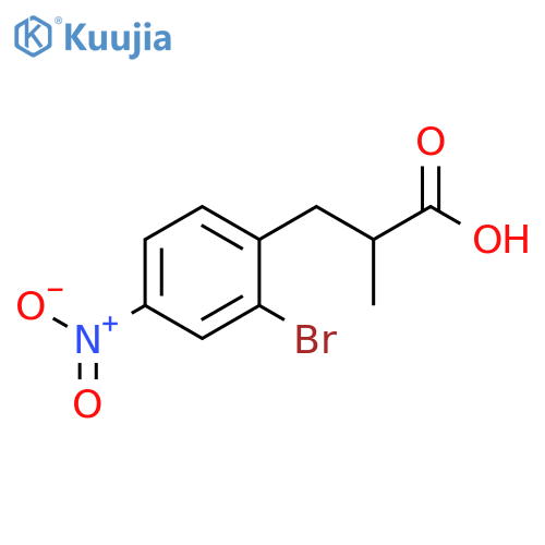 3-(2-bromo-4-nitrophenyl)-2-methylpropanoic acid structure