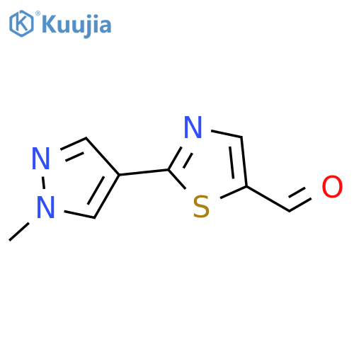 2-(1-methyl-1H-pyrazol-4-yl)-1,3-thiazole-5-carbaldehyde structure