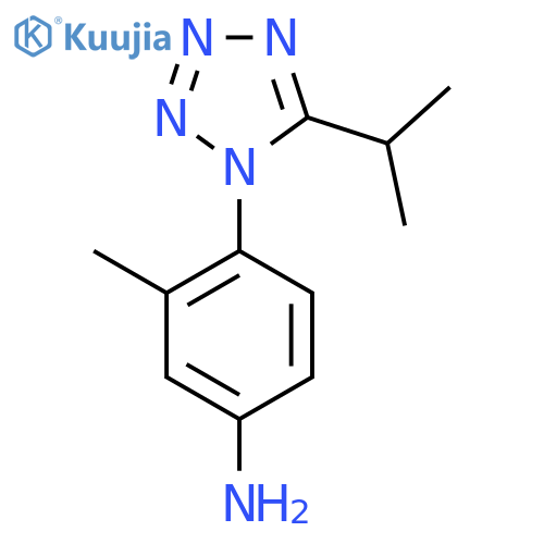3-methyl-4-5-(propan-2-yl)-1H-1,2,3,4-tetrazol-1-ylaniline structure