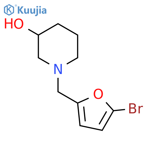 1-[(5-bromofuran-2-yl)methyl]piperidin-3-ol structure
