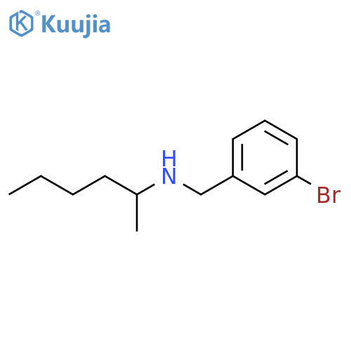 [(3-bromophenyl)methyl](hexan-2-yl)amine structure
