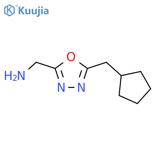 (5-(Cyclopentylmethyl)-1,3,4-oxadiazol-2-YL)methanamine structure
