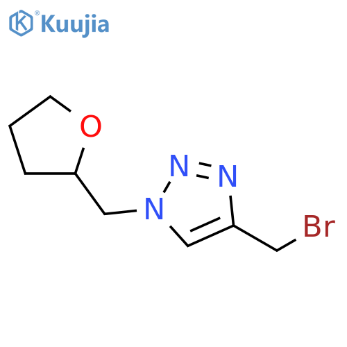 4-(Bromomethyl)-1-[(tetrahydro-2-furanyl)methyl]-1H-1,2,3-triazole structure