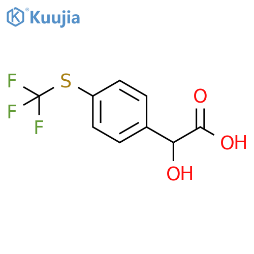 2-hydroxy-2-{4-(trifluoromethyl)sulfanylphenyl}acetic acid structure