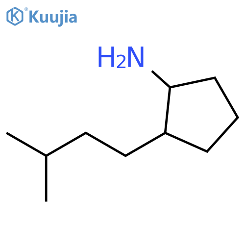 2-(3-methylbutyl)cyclopentan-1-amine structure