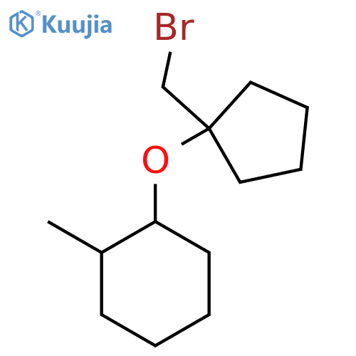 1-{1-(bromomethyl)cyclopentyloxy}-2-methylcyclohexane structure