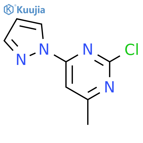 2-chloro-4-methyl-6-(1H-pyrazol-1-yl)pyrimidine structure