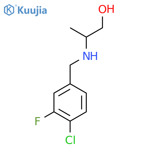 2-{(4-chloro-3-fluorophenyl)methylamino}propan-1-ol structure
