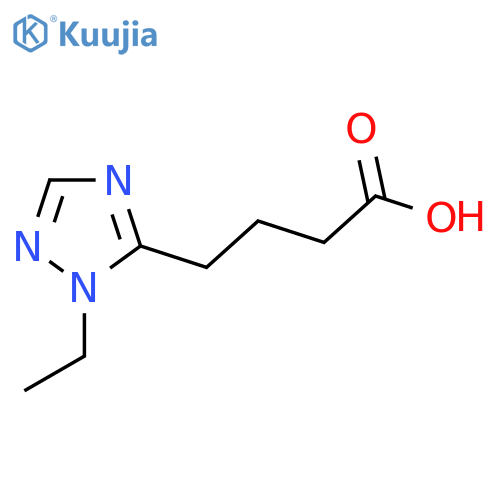 4-(1-ethyl-1H-1,2,4-triazol-5-yl)butanoic acid structure