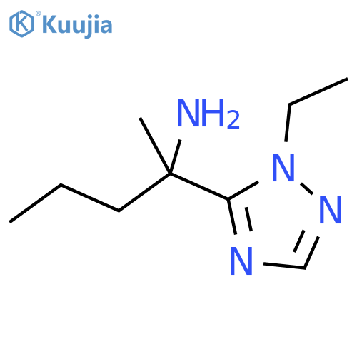 2-(1-ethyl-1H-1,2,4-triazol-5-yl)pentan-2-amine structure