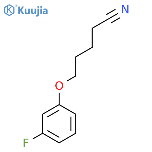 5-(3-fluorophenoxy)pentanenitrile structure