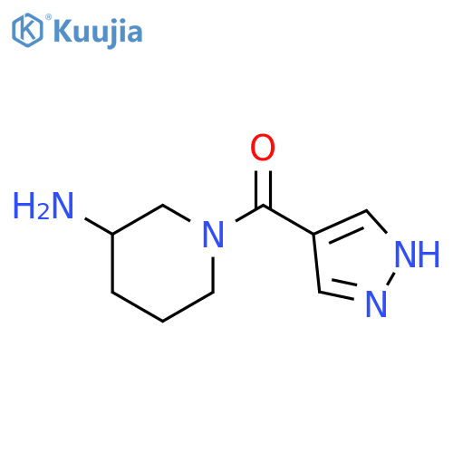 1-(1H-pyrazole-4-carbonyl)piperidin-3-amine structure