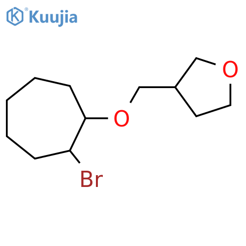 3-{(2-bromocycloheptyl)oxymethyl}oxolane structure