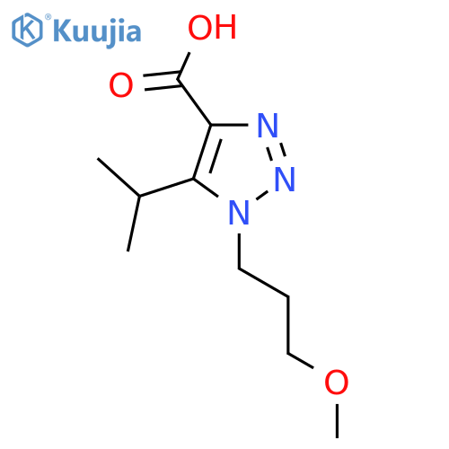 1-(3-methoxypropyl)-5-(propan-2-yl)-1H-1,2,3-triazole-4-carboxylic acid structure