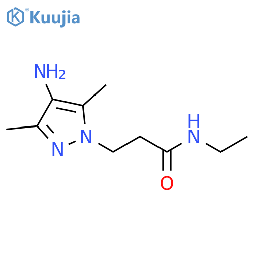 3-(4-amino-3,5-dimethyl-1H-pyrazol-1-yl)-N-ethylpropanamide structure