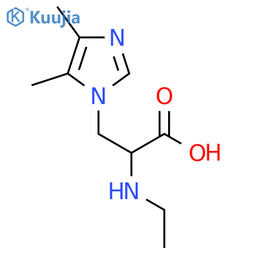 3-(4,5-dimethyl-1H-imidazol-1-yl)-2-(ethylamino)propanoic acid structure