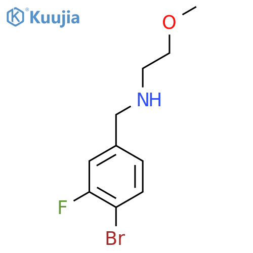 (4-bromo-3-fluorophenyl)methyl(2-methoxyethyl)amine structure