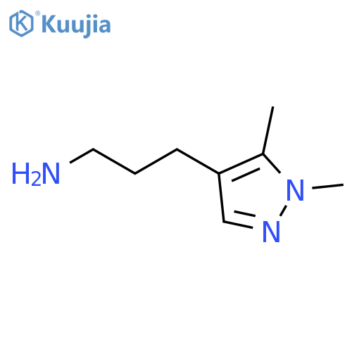 3-(1,5-Dimethyl-1H-pyrazol-4-yl)propan-1-amine structure