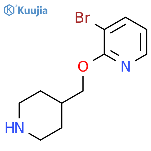 3-Bromo-2-(piperidin-4-ylmethoxy)pyridine structure