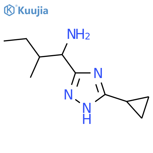 1-(5-cyclopropyl-1H-1,2,4-triazol-3-yl)-2-methylbutan-1-amine structure
