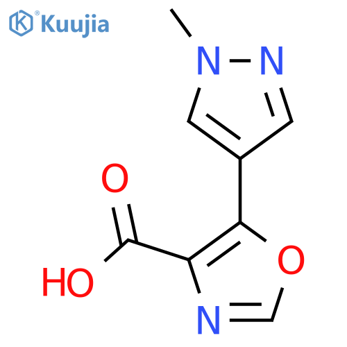 5-(1-Methyl-1H-pyrazol-4-yl)-1,3-oxazole-4-carboxylic acid structure