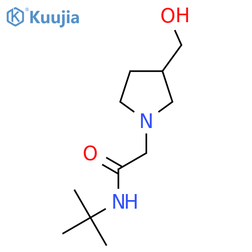 N-Tert-butyl-2-[3-(hydroxymethyl)pyrrolidin-1-yl]acetamide structure