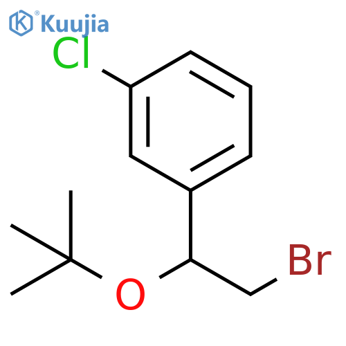 1-2-bromo-1-(tert-butoxy)ethyl-3-chlorobenzene structure