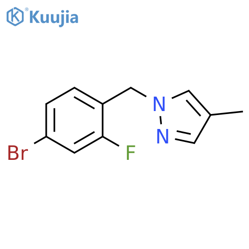 1-(4-bromo-2-fluorophenyl)methyl-4-methyl-1H-pyrazole structure