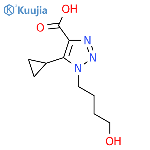 5-cyclopropyl-1-(4-hydroxybutyl)-1H-1,2,3-triazole-4-carboxylic acid structure