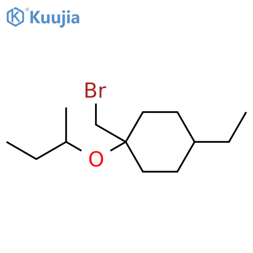 1-(bromomethyl)-1-(butan-2-yloxy)-4-ethylcyclohexane structure