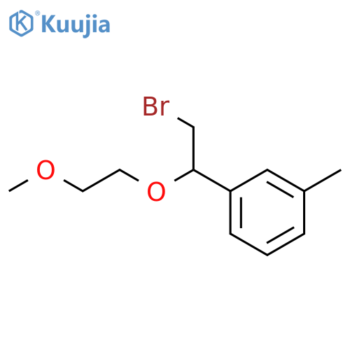 1-2-bromo-1-(2-methoxyethoxy)ethyl-3-methylbenzene structure