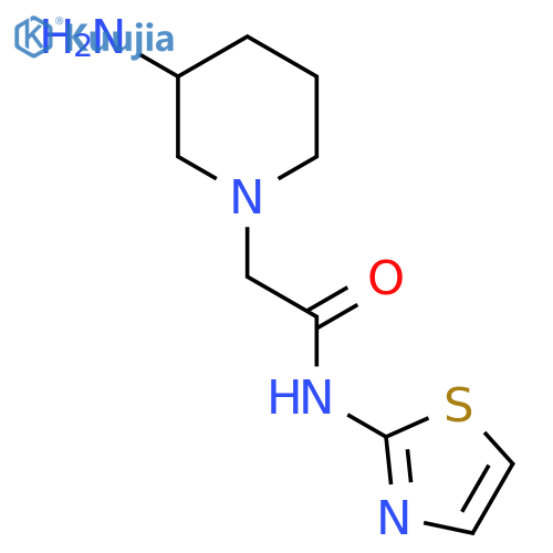 2-(3-Aminopiperidin-1-yl)-N-(1,3-thiazol-2-yl)acetamide structure
