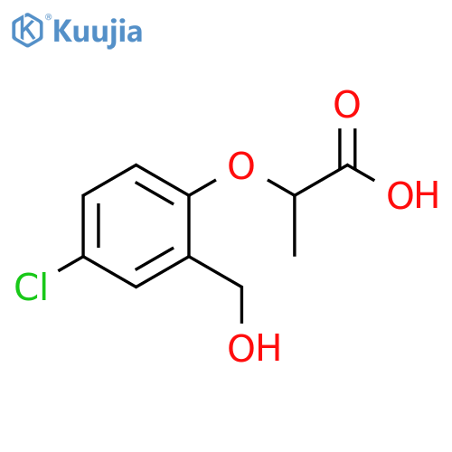 2-4-chloro-2-(hydroxymethyl)phenoxypropanoic acid structure