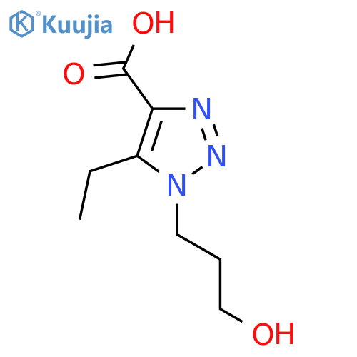 5-ethyl-1-(3-hydroxypropyl)-1H-1,2,3-triazole-4-carboxylic acid structure