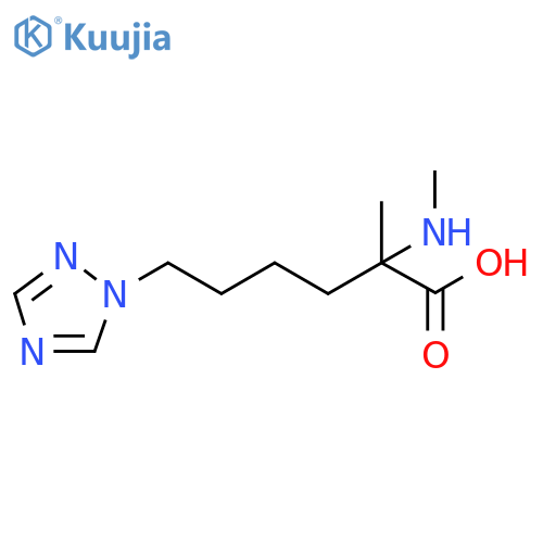 2-methyl-2-(methylamino)-6-(1H-1,2,4-triazol-1-yl)hexanoic acid structure