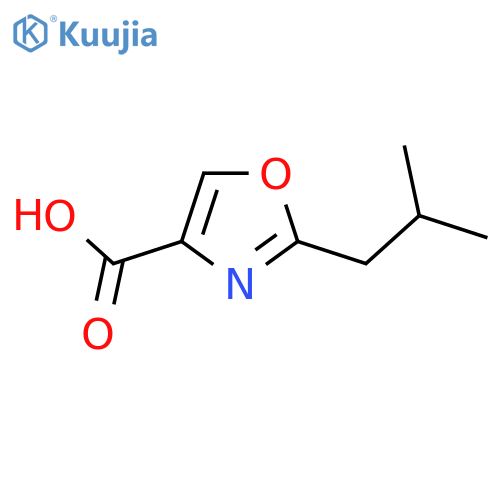 2-(2-Methylpropyl)-1,3-oxazole-4-carboxylic acid structure