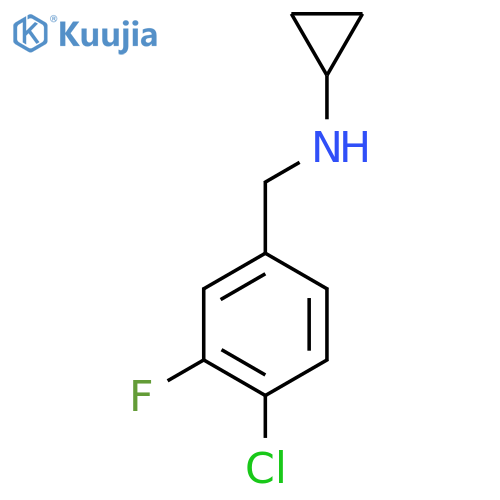 N-(4-chloro-3-fluorophenyl)methylcyclopropanamine structure
