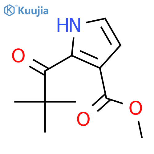 2-(2,2-dimethyl-1-oxopropyl)-1H-Pyrrole-3-carboxylic acid methyl ester structure