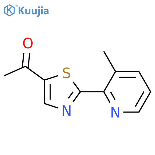1-2-(3-methylpyridin-2-yl)-1,3-thiazol-5-ylethan-1-one structure