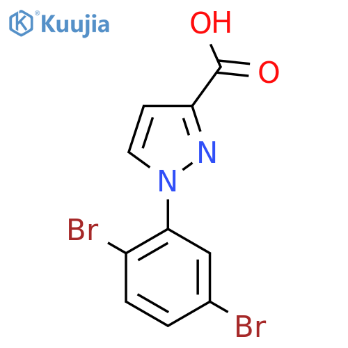1-(2,5-dibromophenyl)-1H-pyrazole-3-carboxylic acid structure