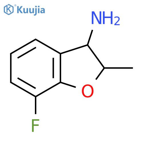 7-fluoro-2-methyl-2,3-dihydro-1-benzofuran-3-amine structure