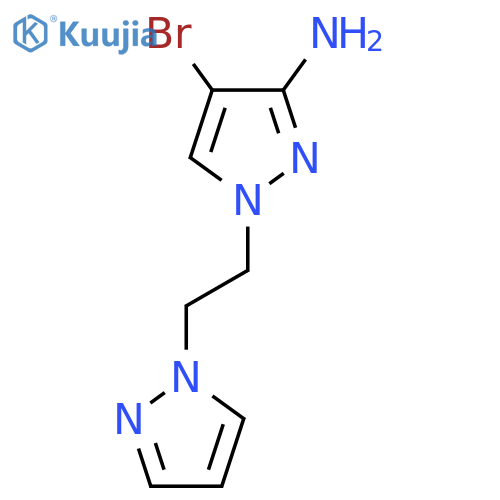 4-bromo-1-2-(1H-pyrazol-1-yl)ethyl-1H-pyrazol-3-amine structure