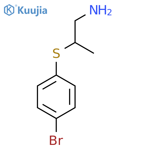 2-(4-bromophenyl)sulfanylpropan-1-amine structure