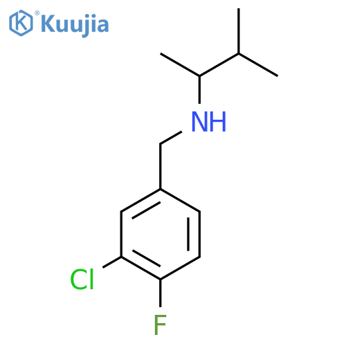 (3-chloro-4-fluorophenyl)methyl(3-methylbutan-2-yl)amine structure