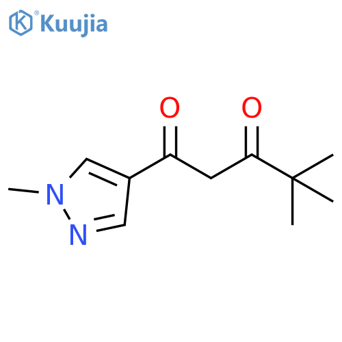 4,4-dimethyl-1-(1-methyl-1H-pyrazol-4-yl)pentane-1,3-dione structure
