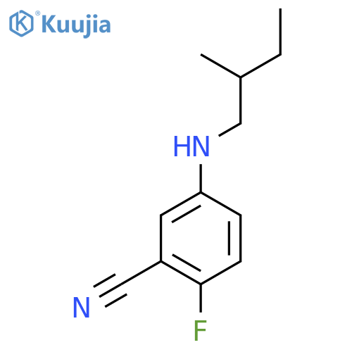 2-fluoro-5-(2-methylbutyl)aminobenzonitrile structure