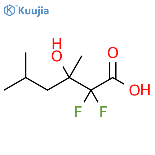 2,2-difluoro-3-hydroxy-3,5-dimethylhexanoic acid structure
