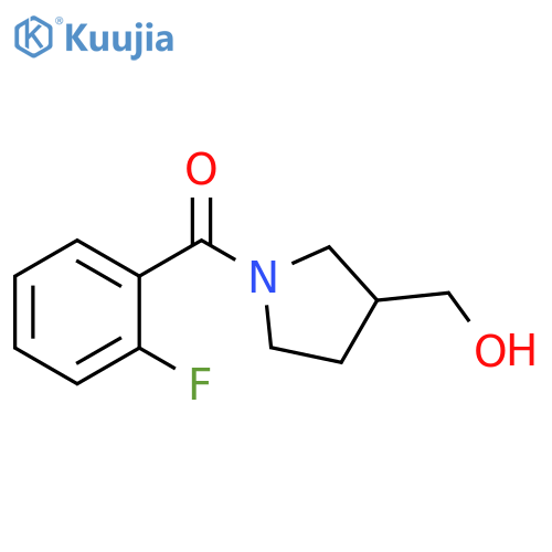 [1-(2-fluorobenzoyl)pyrrolidin-3-yl]methanol structure
